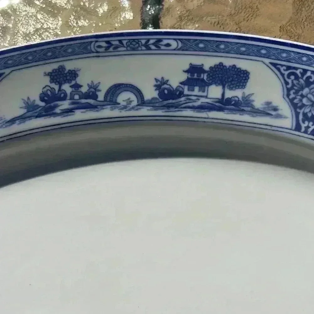 Nippon Royal Sometuke Chinoiserie willow Oval Serving Platter